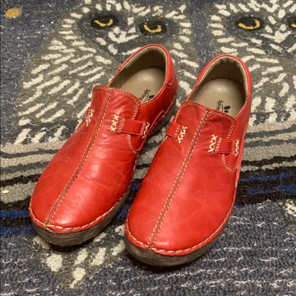 Spring Step Red Slip On